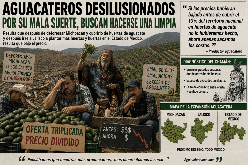 Crisis en el oro verde: Productores descubren indignados que triplicar la oferta arruinó los precios; culpan a la mala suerte y exigen una limpia general