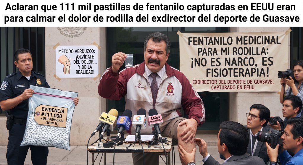 Exdirector del deporte de Guasave detenido en EE.UU. con 111 mil pastillas de fentanilo: “Era para el dolor de rodilla”