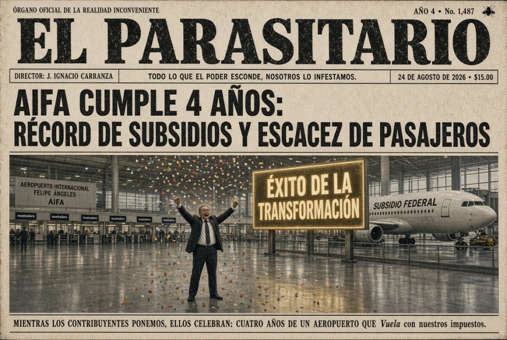 AIFA celebra su cuarto aniversario con récord de silencio absoluto y exitosa reconversión a spa de lujo para burócratas