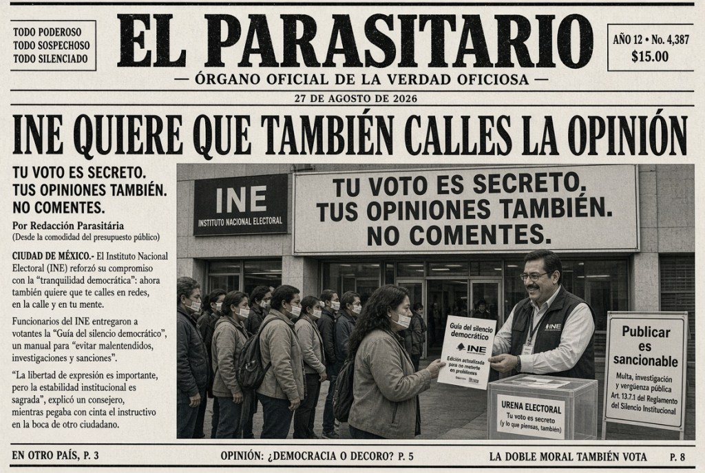 INE busca ampliar “tu voto es secreto” a “tus opiniones también”: no publiques, no comentes, no existas